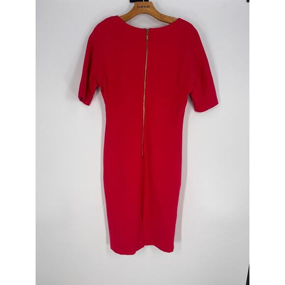 Eliza J Red Fitted Dress (B14#8) - Picture 6 of 10